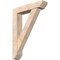 Ekena Millwork Traditional Slat Smooth Bracket w/ Offset Brace, Douglas Fir, 7 1/2"W x 36"D x 48"H BKT0806X36X48TRA06SDF - alternate 1